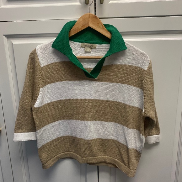 Astrid striped cotton sweater - Picture 1 of 2